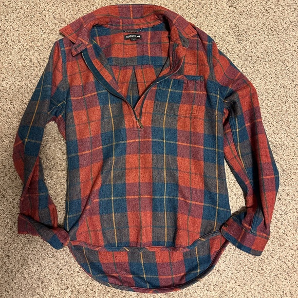Toad & Co Women’s Flannel Re-Form top sz Small - Picture 2 of 5